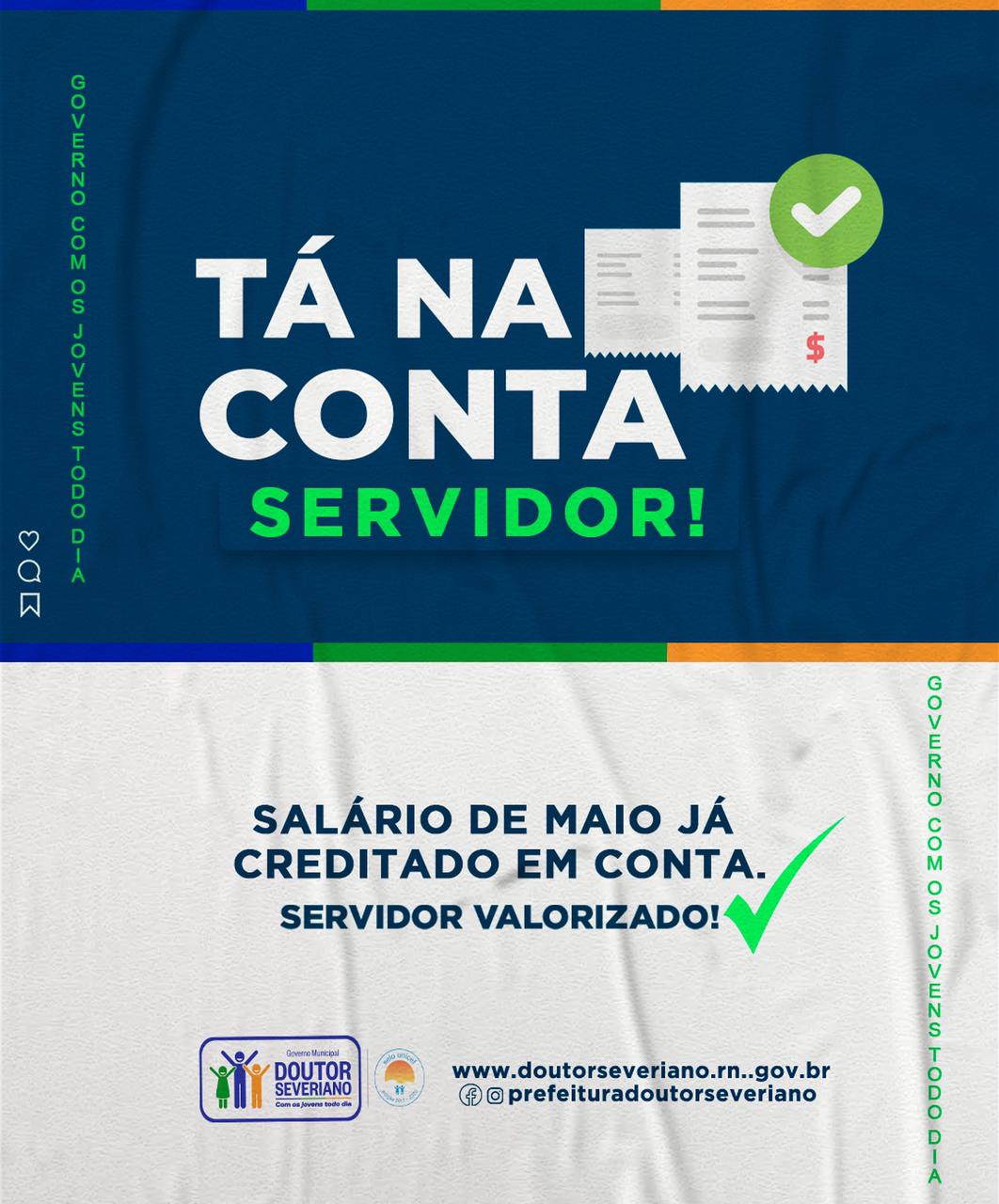 SALARIO TA NA CONTA!